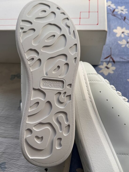 Alexander Mcqueen All-White Platform Sneakers
